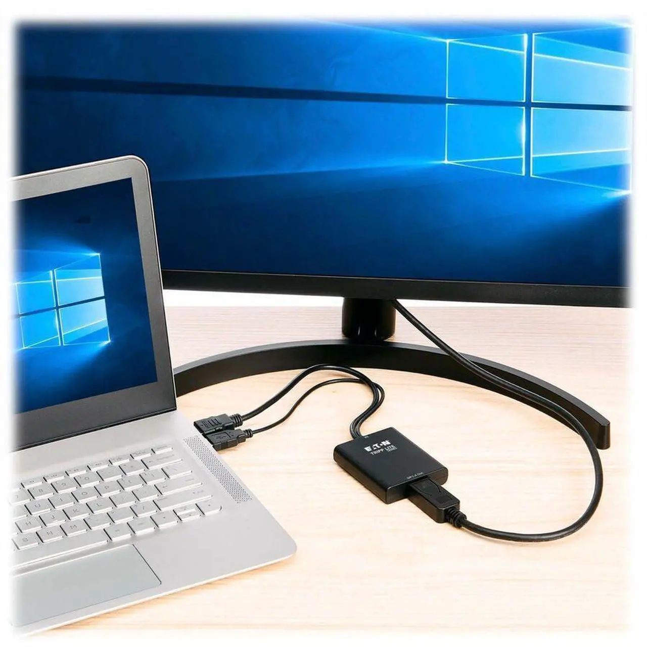 Alt view image 6 of 7 - Eaton Tripp Lite Series 8K HDMI to DisplayPort Active Converter (M/F) with USB Power, 1 ft. (0.3 m)