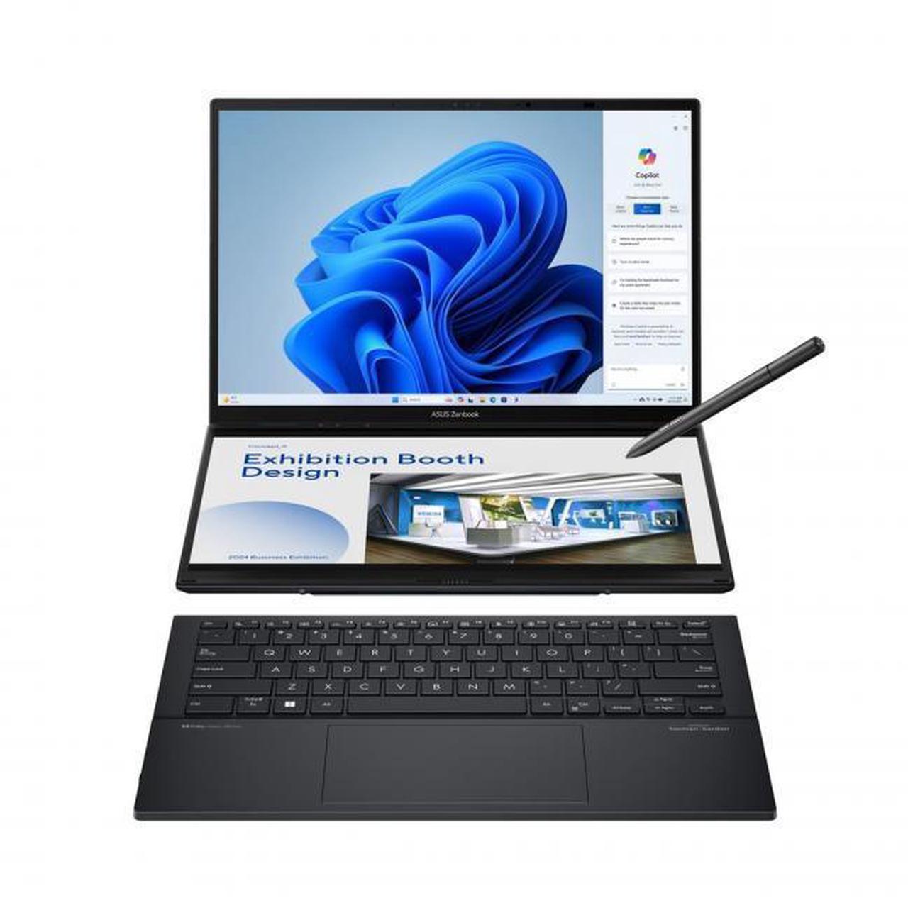 Main image of ASUS Zenbook DUO Dual 14" OLED 3K 120Hz Touchscreen Laptop Intel Core Ultra 9 285H 32GB RAM 1TB SSD Inkwell Gray