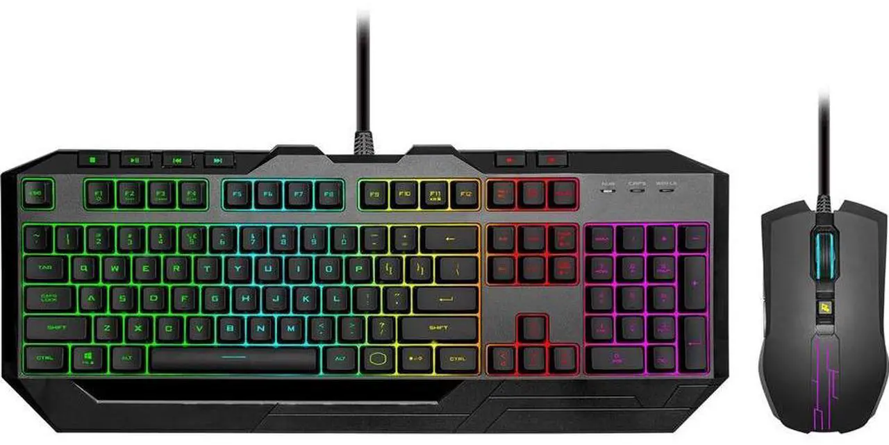 Alt view image 4 of 9 - Cooler Master Devastator 3 RGB Gaming Combo - USB 1.1 Type A Membrane Cable Keyboard - Black - USB 2.0 Cable Mouse - Optical - 4800 dpi - Symmetrical - Compatible with PC