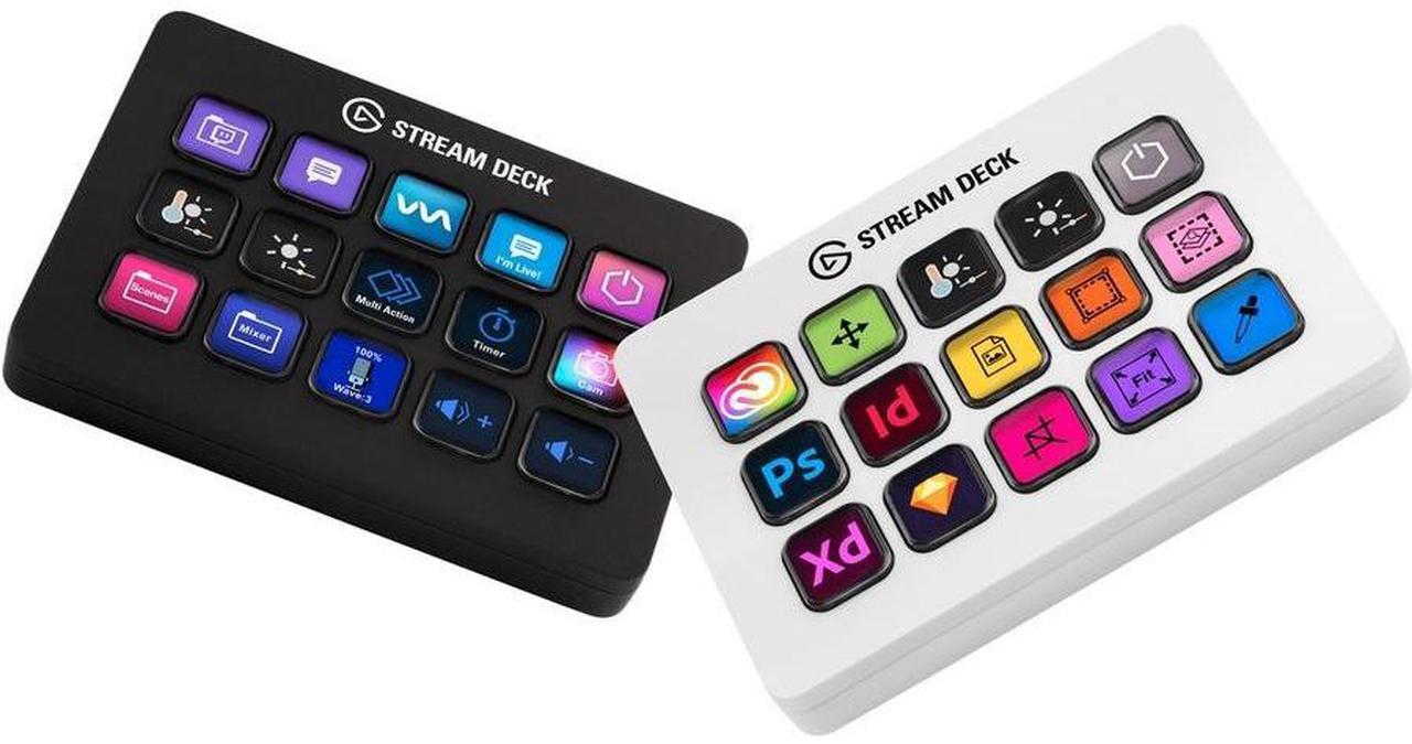 Alt view image 17 of 20 - Elgato Stream Deck MK.2 10GBA9901 Full-size Wired USB Keypad with 15 Customizable LCD keys Model 10GBA9901