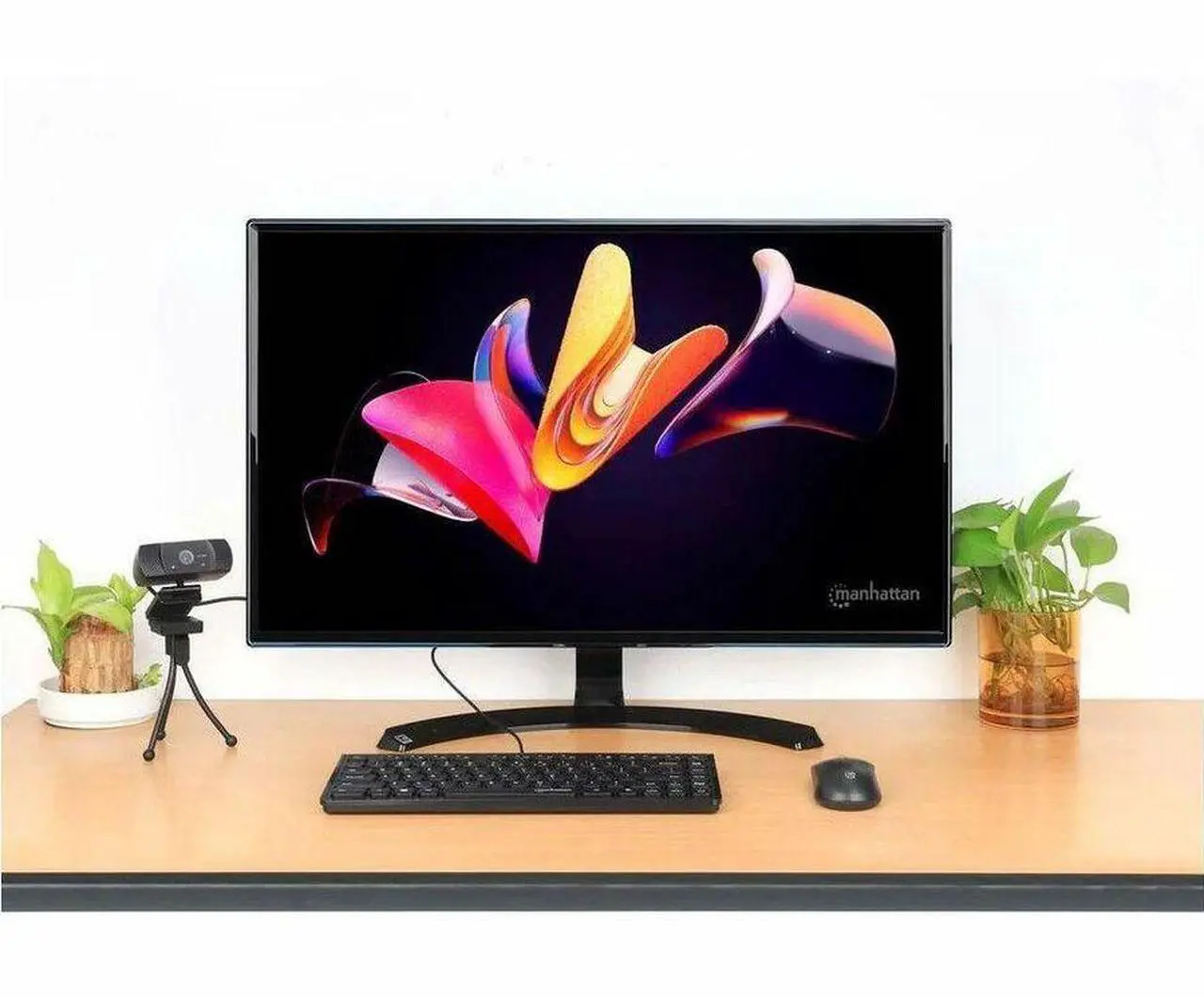 Alt view image 5 of 8 - Manhattan Slim Wired USB Mini Keyboard - Cable Connectivity - USB Type A Interface - 82 Key(s) - Linux, ChromeOS, Windows 7, Windows 8.1, Windows 10, Windows 11 - Notebook, Desktop Computer - PC - ABS