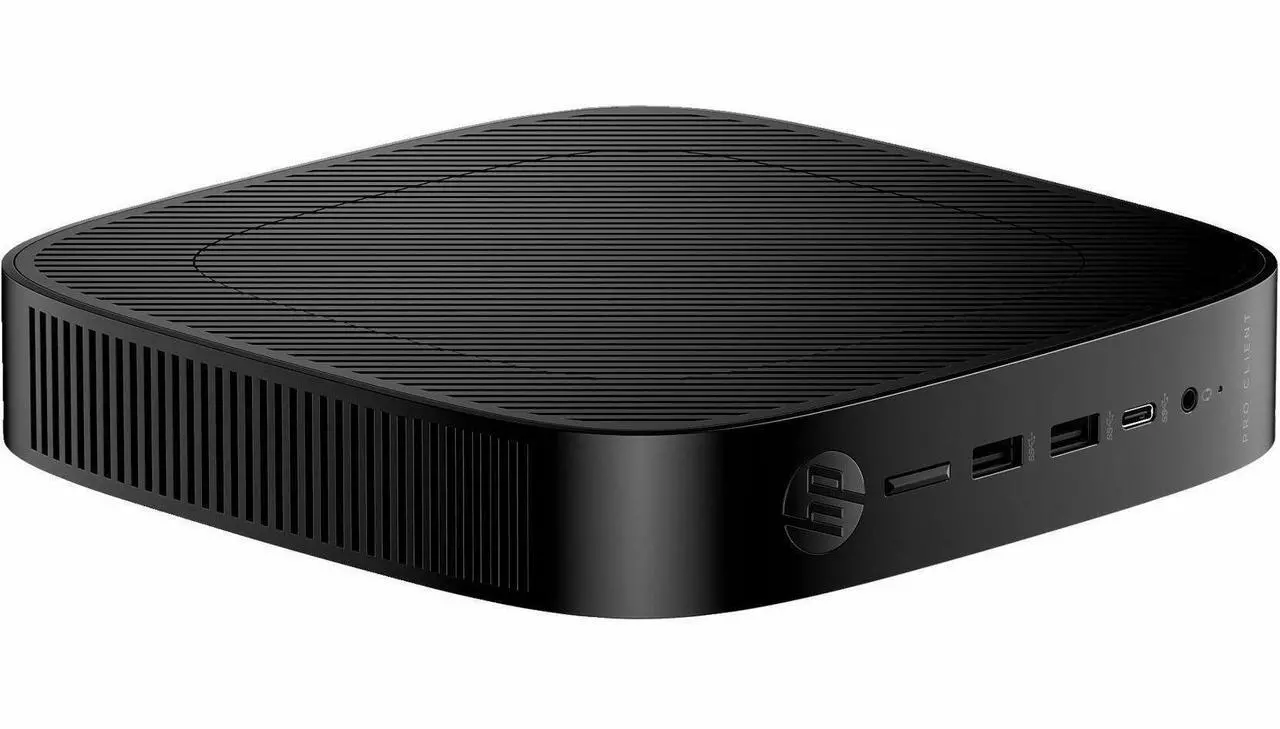 Alt view image 4 of 5 - HP Pro t550 Thin Client Celeron J6412 Quad-core (4 Core) 2 GHz - Intel Chip - 8 GB RAM DDR4 SDRAM - DDR4-3200/PC4-25600 - 64 GB Flash UHD Graphics - Gigabit Ethernet - Windows 10 IoT Enterprise LTSC 2
