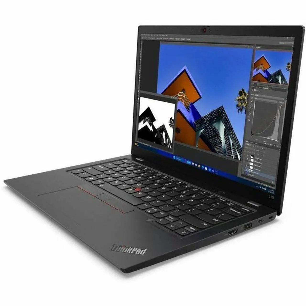 Alt view image 6 of 8 - Lenovo ThinkPad L13 Gen 5 21LB000QUS 13.3" Notebook - WUXGA - Intel Core Ultra 7 155U - 16 GB - 512 GB SSD - English Keyboard - Black - Intel Chip - 1920 x 1200 - Windows 11 Pro - Intel - In-plan