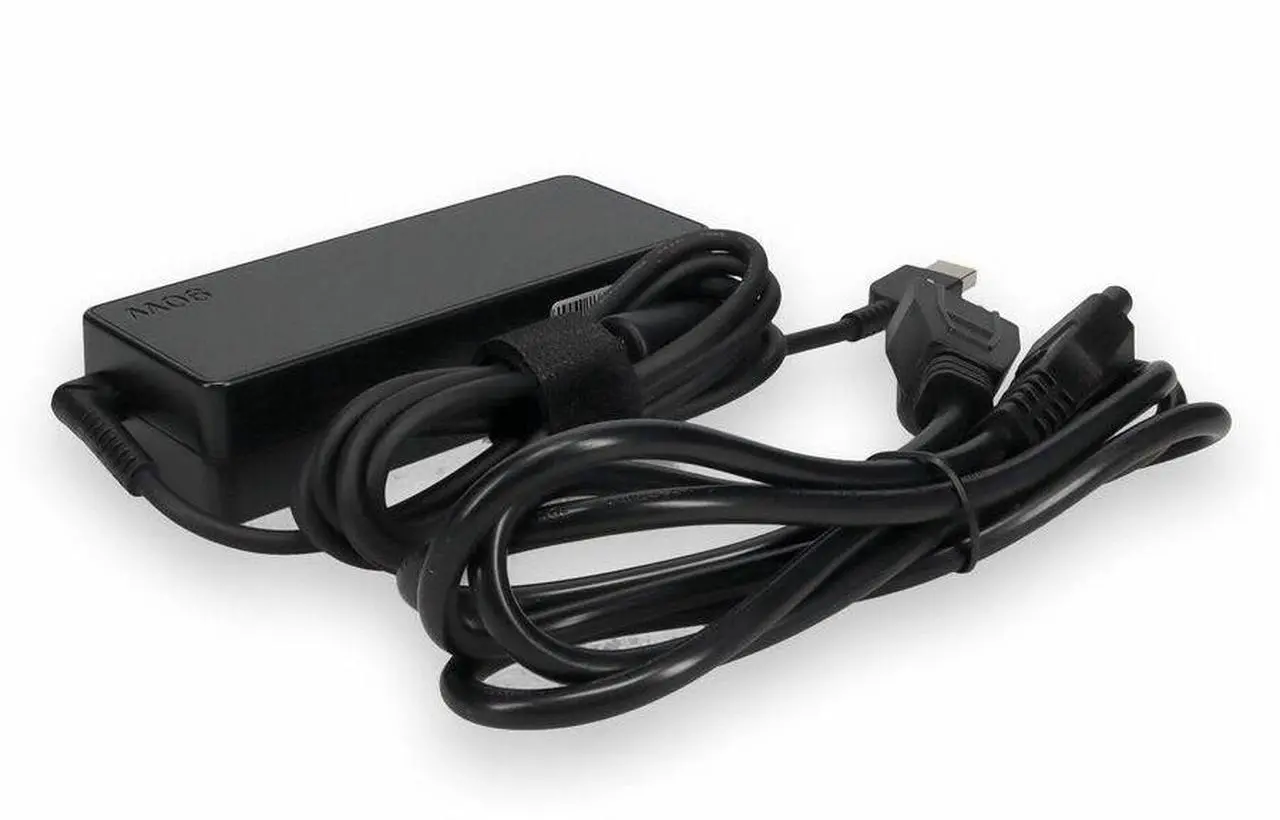 Alt view image 8 of 12 - Lenovo 0B46994 Compatible 90W 20V at 4.5A Black Slim Tip Laptop Power Adapter and Cable - 100% and