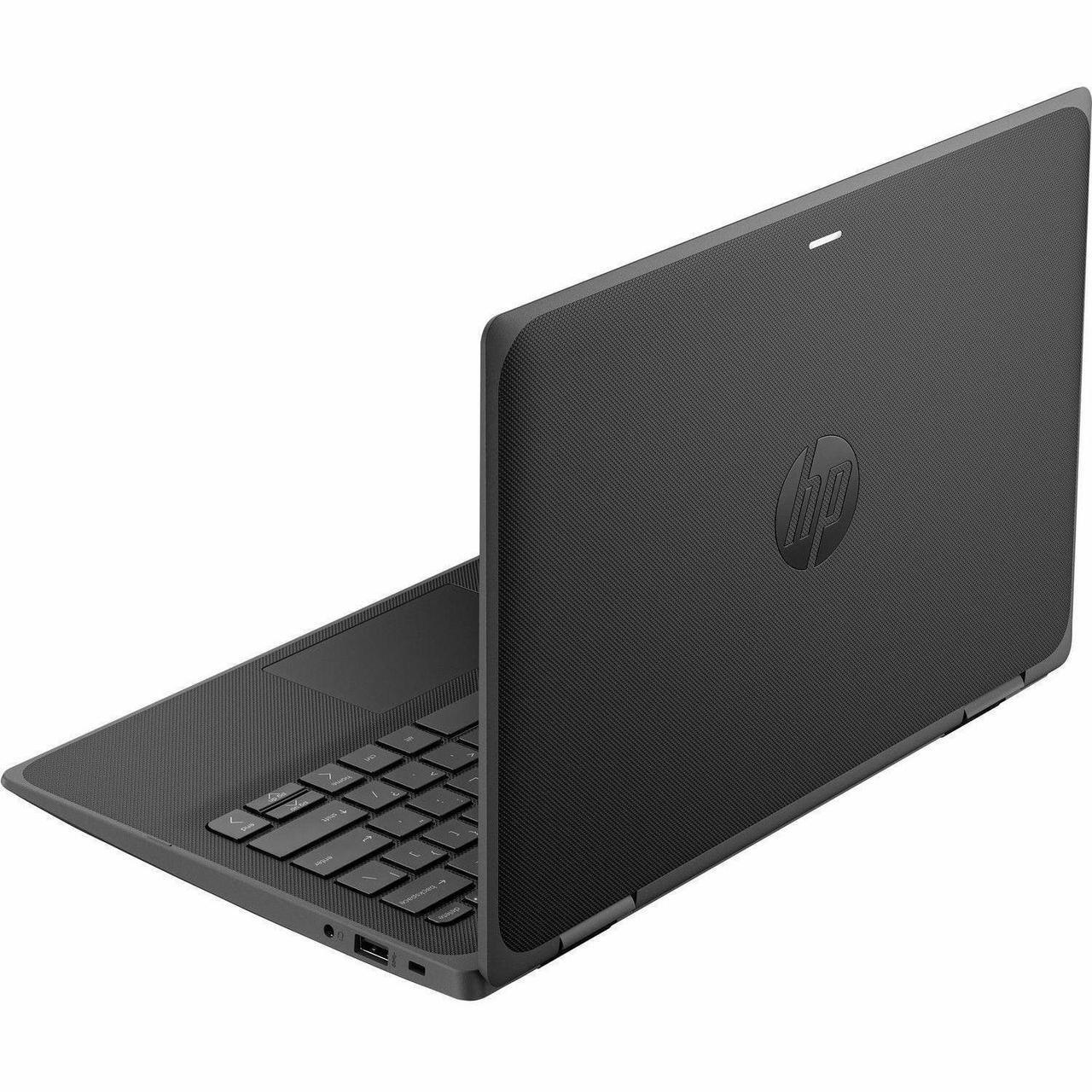 Alt view image 4 of 7 - HP Fortis Flip G1i 11.6" Touchscreen Convertible 2 in 1 Notebook - HD - Intel N-Series N150 - 8 GB - 128 GB Flash Memory - English Keyboard - Jet Black - Intel Chip - LTE Advanced, UMTS, DC-HSPA+