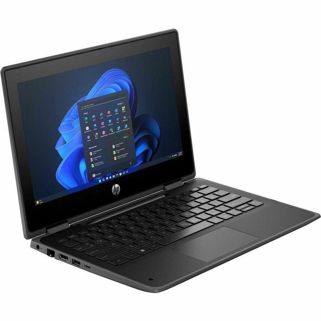 Alt view image 7 of 7 - HP Fortis Flip G1i 11.6" Touchscreen Convertible 2 in 1 Notebook - HD - Intel N-Series N150 - 8 GB - 128 GB Flash Memory - English Keyboard - Jet Black - Intel Chip - LTE Advanced, UMTS, DC-HSPA+