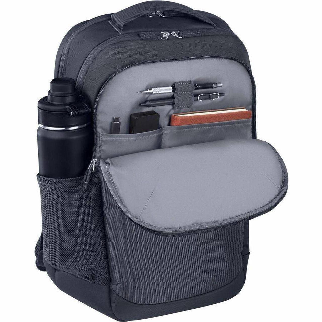 Alt view image 2 of 8 - HP Everyday Carrying Case (Backpack) for 16" to 16.1" Notebook - Odyssey Gray - Water Resistant, Bump Resistant, Scratch Resistant - 600D Polyester, Fabric, Expanded Polyethylene Foam (EPE),