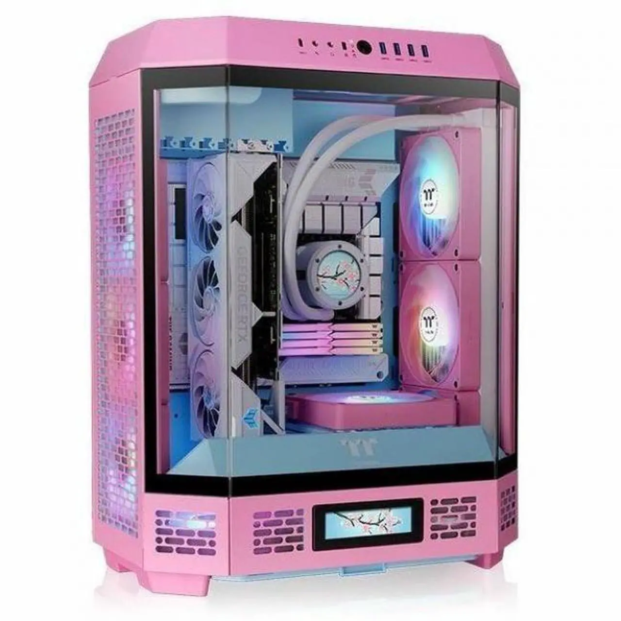 Alt view image 13 of 15 - Thermaltake The Tower 600 Bubble Pink Mid Tower Chassis CA1Z100MAWN00