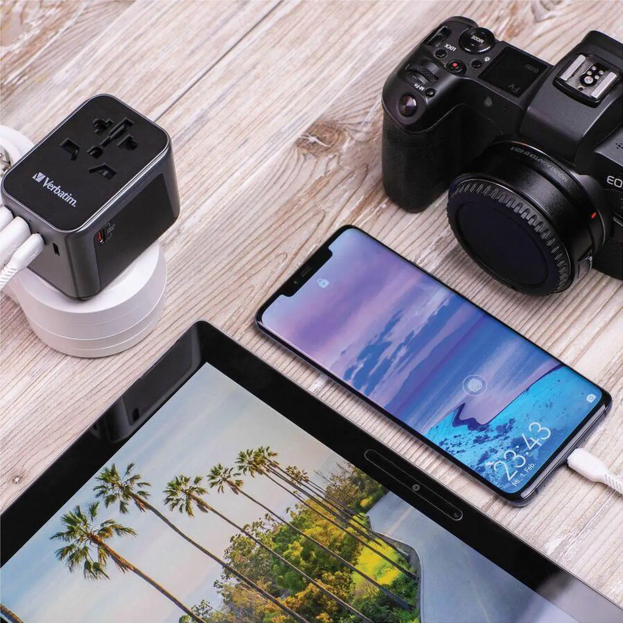 Alt view image 4 of 8 - Verbatim UTA-03 Universal Travel Adapter 30W - USB -C, USB-A - 120 V AC, 230 V AC Input - 5 V DC, 9 V DC, 12 V DC, 15 V DC, 20 V DC Output - 3 A