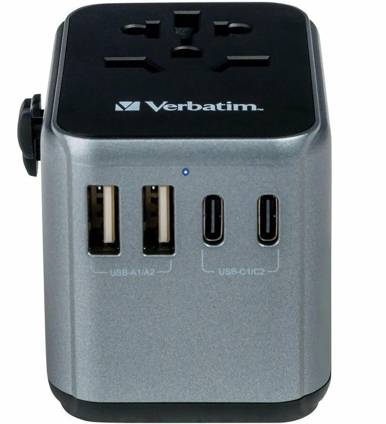 Alt view image 6 of 8 - Verbatim UTA-03 Universal Travel Adapter 30W - USB -C, USB-A - 120 V AC, 230 V AC Input - 5 V DC, 9 V DC, 12 V DC, 15 V DC, 20 V DC Output - 3 A