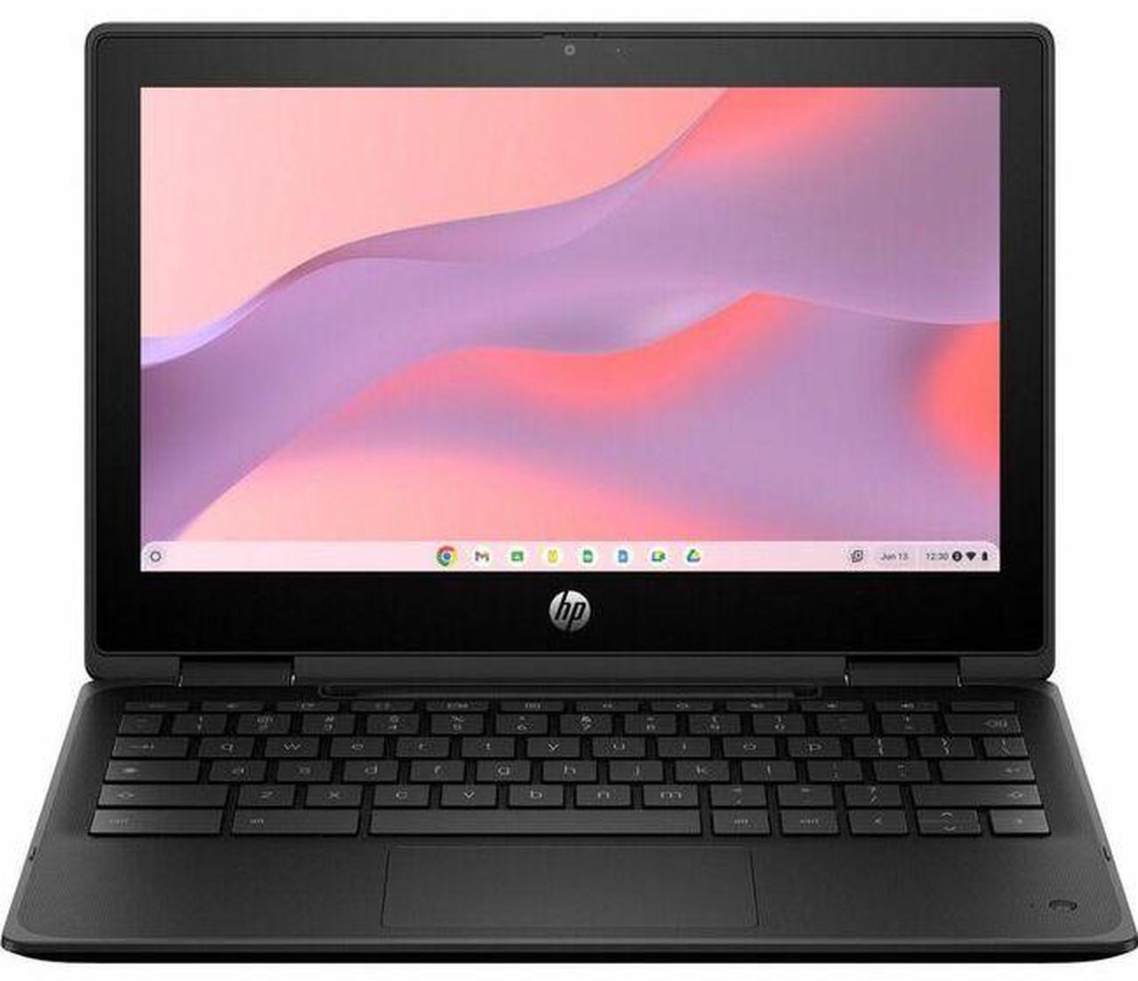 Main image of HP Fortis Flip G1m 11.6" Touchscreen Convertible 2 in 1 Chromebook - HD - Octa-core (ARM Cortex A76 + Cortex A55) - 64 GB Flash Memory - English Keyboard - Jet Black - MediaTek Kompanio 520 Chip