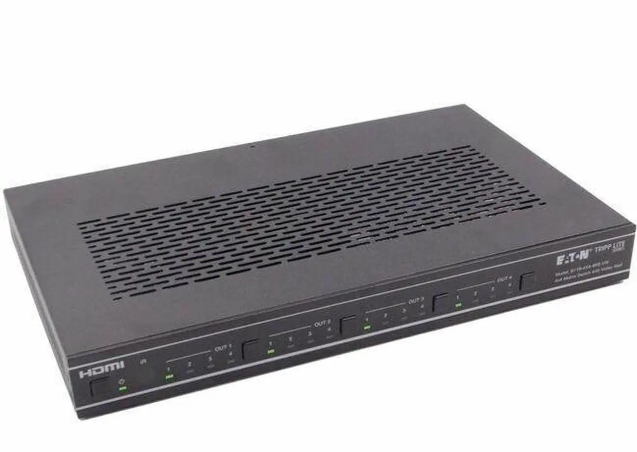 Main image of Eaton Tripp Lite Series 4x4 HDMI Matrix Switch with Video Wall Controller - 4K 60 Hz, 4 HDMI Inputs, 4 HDMI Outputs, HDR, 4:4:4, Multi-Resolution Support - 3840 x 2160 - 4K, 4K UHD - 1080p4 x 4 - Disp