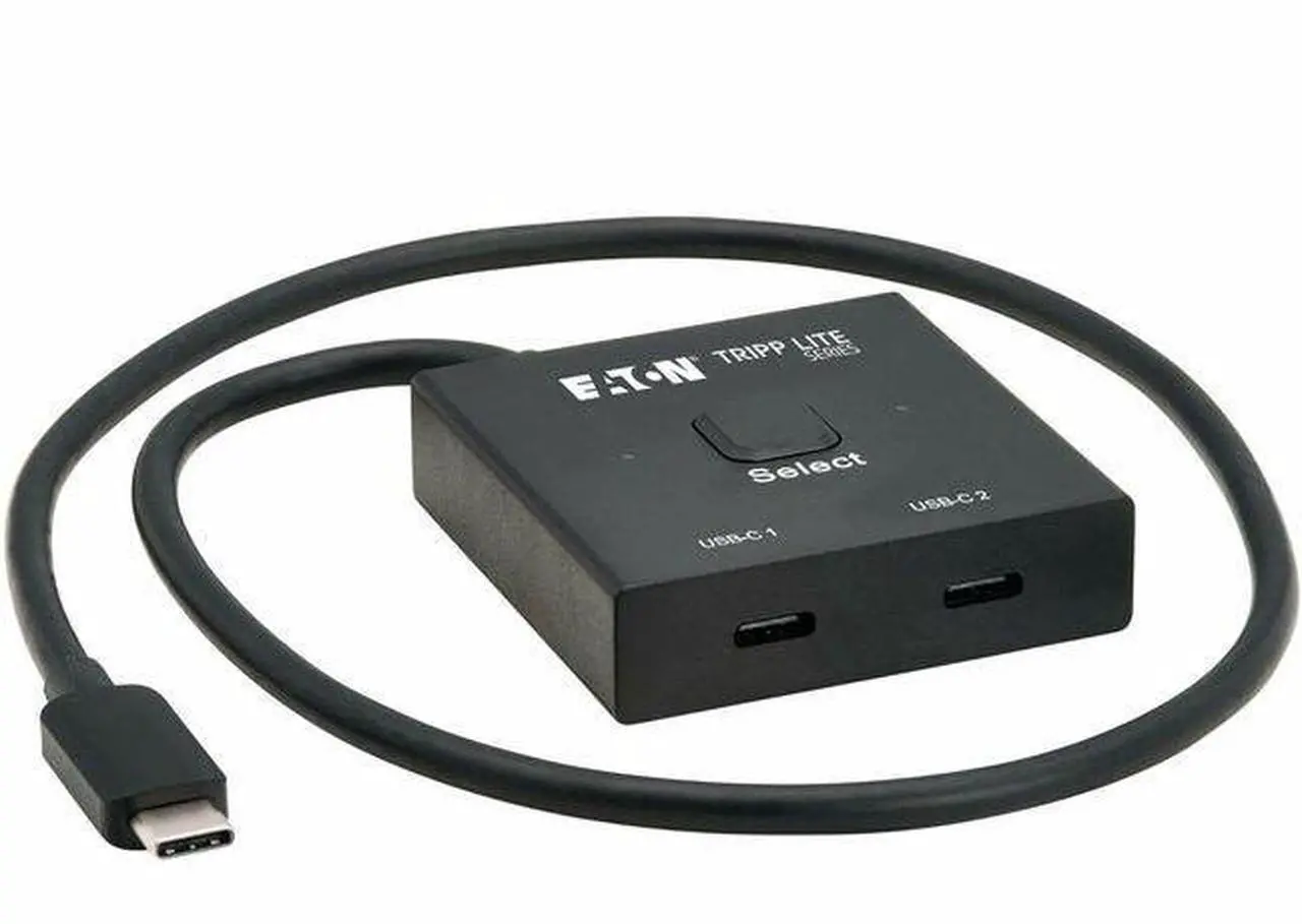 Main image of Eaton Tripp Lite Series 2x1 Bi-Directional USB-C Switch - 8K 60 Hz Video, HDCP Passthrough, USB 3.2 Gen 2, 100W PD Charging, Black - USB Type C - 1.25 GB/s, 5 GB/s - Notebook, Portable Speaker, Smartp