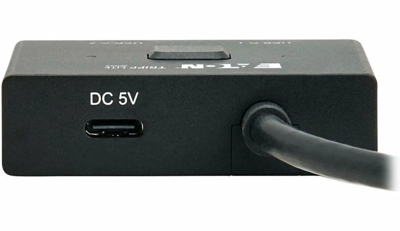 Alt view image 3 of 8 - Eaton Tripp Lite Series 2x1 Bi-Directional USB-C Switch - 8K 60 Hz Video, HDCP Passthrough, USB 3.2 Gen 2, 100W PD Charging, Black - USB Type C - 1.25 GB/s, 5 GB/s - Notebook, Portable Speaker, Smartp
