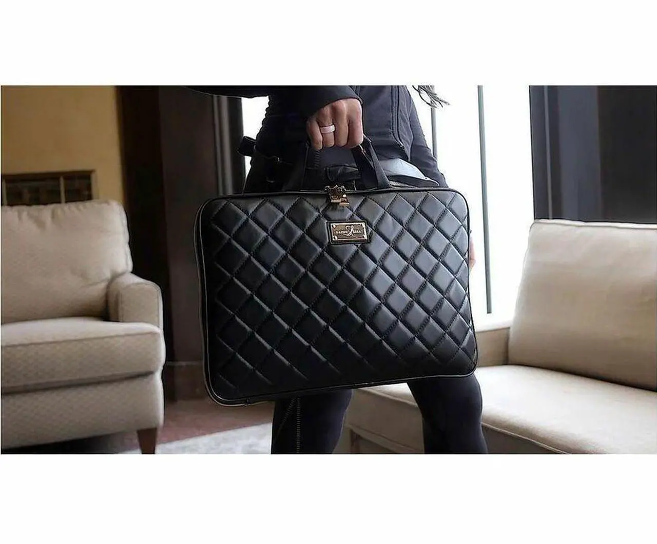 Alt view image 7 of 9 - Sandy Lisa St. Tropez Carrying Case (Sleeve) for 14" Notebook - Scratch Resistant - 10.6" Height x 15.5" Width x 0.8" Depth - Female