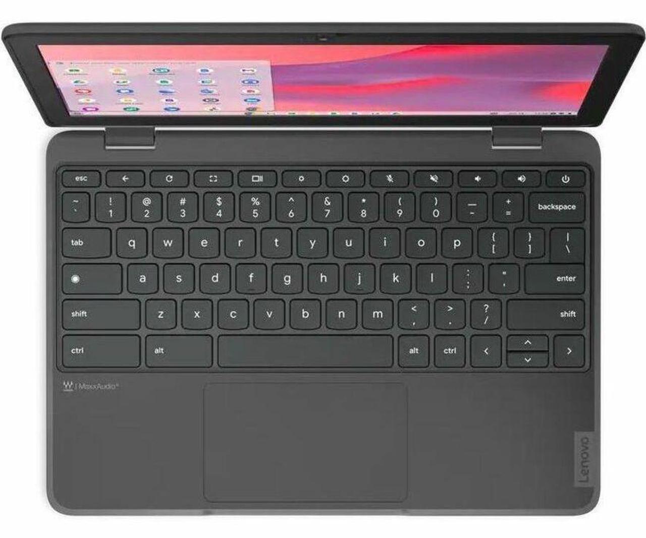 Alt view image 5 of 9 - Lenovo 100e Chromebook Gen 4 11.6" Chromebook - HD - Octa-core (ARM Cortex A76 + Cortex A55) - 8 GB - 64 GB Flash Memory - Graphite Gray - ChromeOS - Webcam - IEEE 802.11ax   82W0001FUS