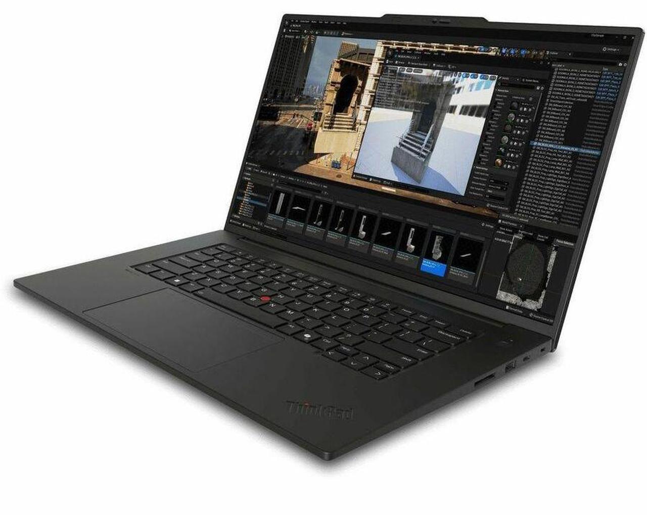 Alt view image 2 of 7 - Lenovo ThinkPad P1 Gen 7 21KV000SUS 16" Touchscreen Notebook - WQUXGA - Intel Core Ultra 9 185H - vPro Technology - Intel Evo Platform - 32 GB - 1 TB SSD - English Keyboard - Black - Intel Chip -