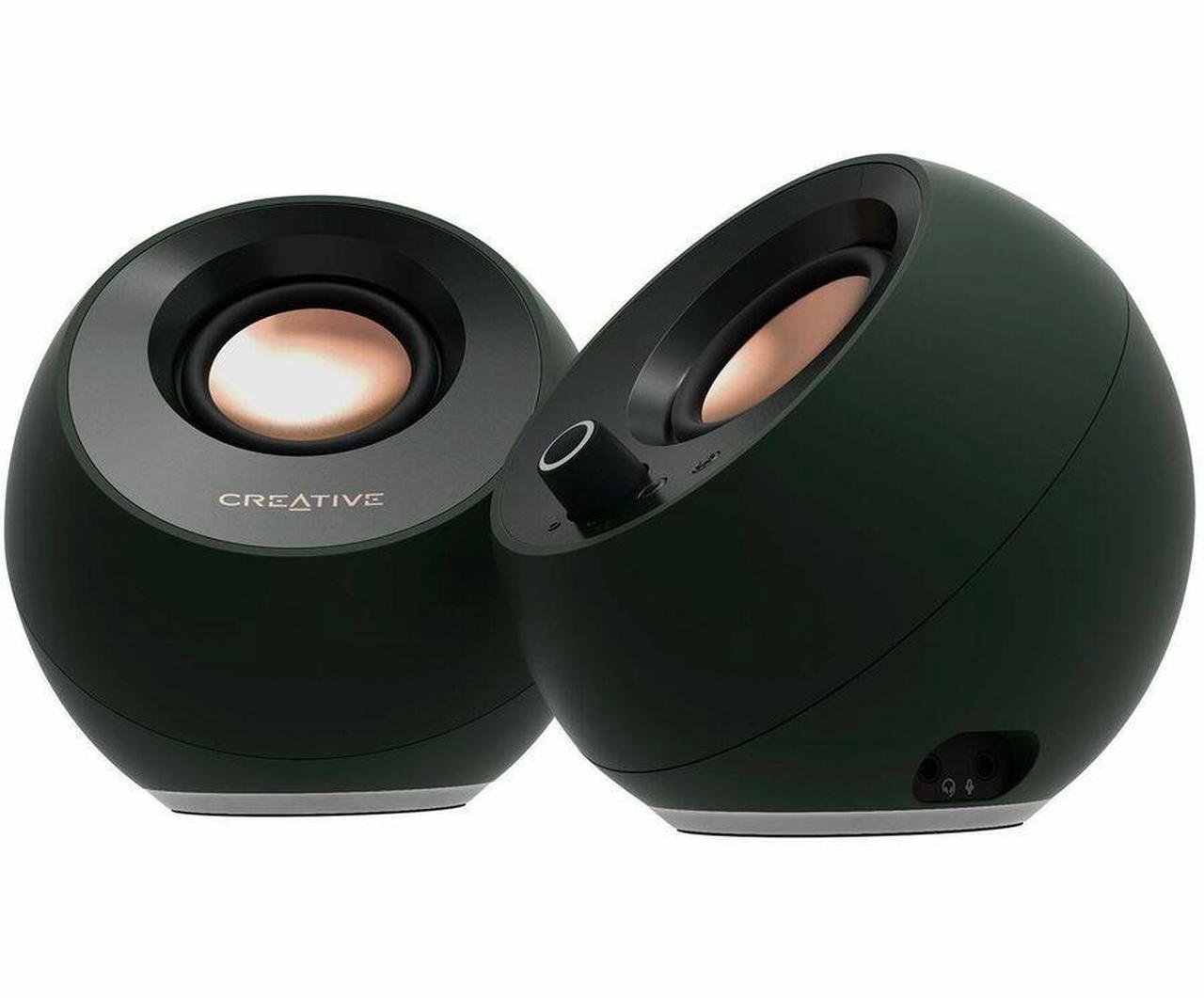 Alt view image 3 of 8 - Creative Pebble Pro Minimalist 2.0 USB-C Speakers with Bluetooth, RGB Lighting - Black