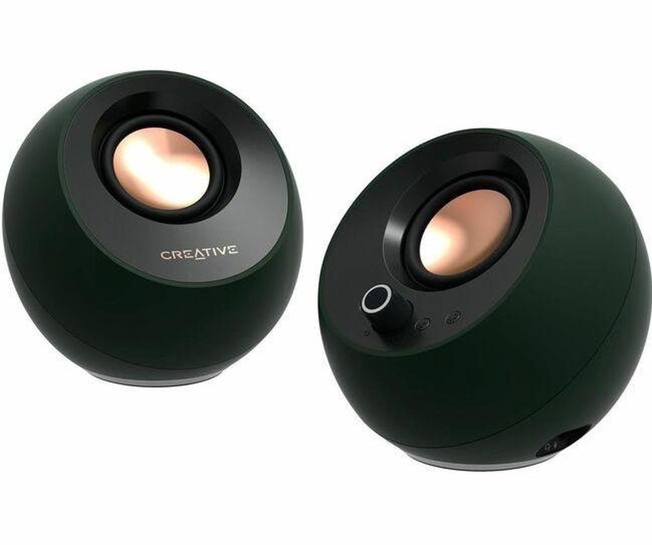 Alt view image 2 of 8 - Creative Pebble Pro Minimalist 2.0 USB-C Speakers with Bluetooth, RGB Lighting - Black