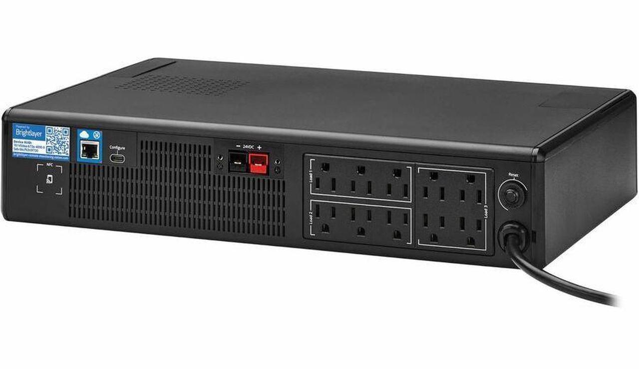 Alt view image 3 of 7 - Eaton Tripp Lite Series 1440VA 1050W 120V Line-Interactive Cloud-Connected UPS with Remote Monitoring - 10 NEMA 5-15R Outlets (Surge and Battery Backup), Extended Run, LCD, 5-15P Plug, 2U Rack/Tower -