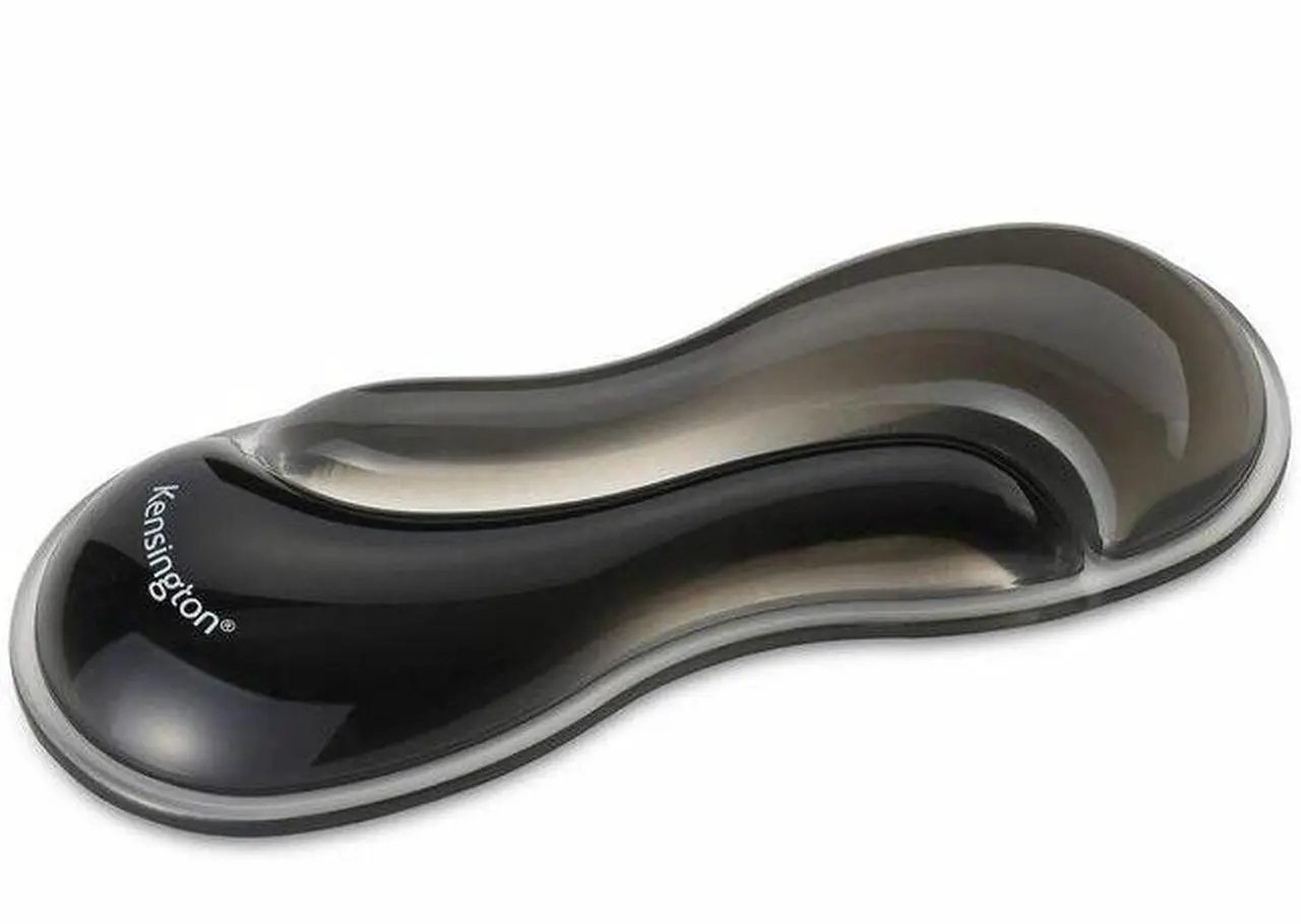 Main image of Kensington Slim Duo Gel Mouse/Trackball Wrist Rest - 0.87" x 7.56" x 2.83" Dimension - Gray, Black - Gel - Strain Resistant - Mouse - Retail - 1