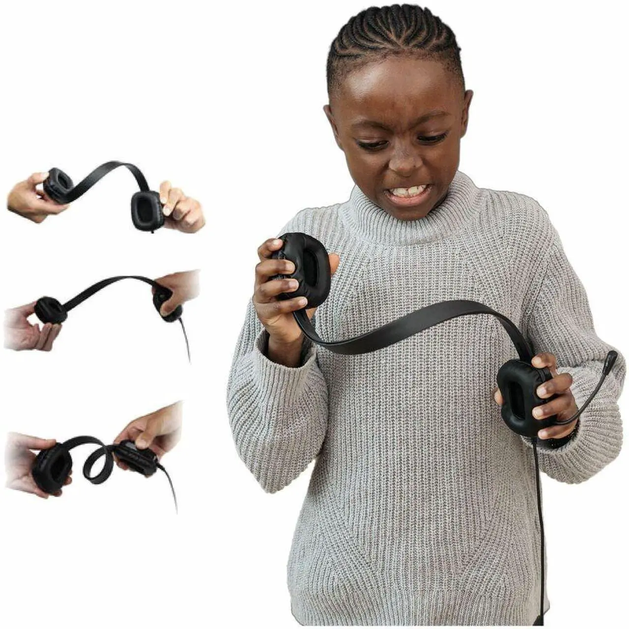Alt view image 3 of 8 - Cyber Acoustics AC-6014 USB-C Durable Headset Ideal for Grades 6-12