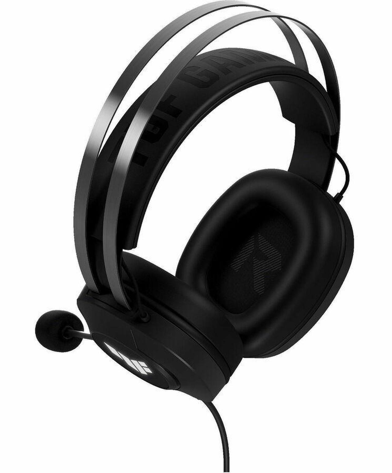 Alt view image 2 of 14 - Asus TUF Gaming H1 Gen II Wired gaming headset with 40 mm ASUS Essence drivers, virtual 7.1 surround sound, TeamSpeak-certified microphone, plus symbolic TUF logo lighting - Black