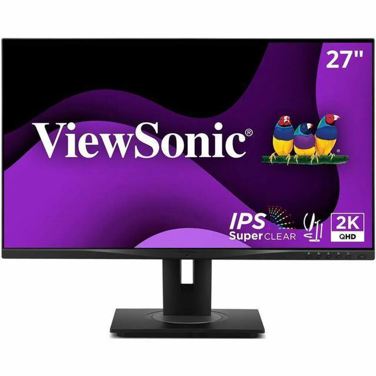 Alt view image 8 of 20 - ViewSonic VG2748A-2K 27 Inch IPS QHD Ergonomic Monitor with Ambient Light Sensor, Auto Screen Dimmer, Screen Privacy Alert, USB HUB, DisplayPort, HDMI, and VGA for Home and Office