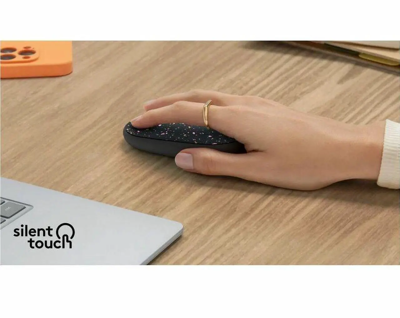 Alt view image 12 of 13 - Logitech M340 Wireless Ambidextrous Mouse w/Silent Clicks, Speckles 910-007281