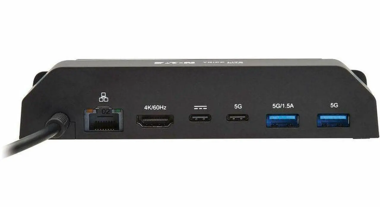 Alt view image 5 of 8 - Eaton Tripp Lite Series USB-C Docking Station for Steam Deck and ROG Ally - 4K 60 Hz HDMI, USB Hub, Gigabit Ethernet, 100W PD Charging - for Monitor, HDTV, Video Game System, Keyboard, Mouse, Hard Dri