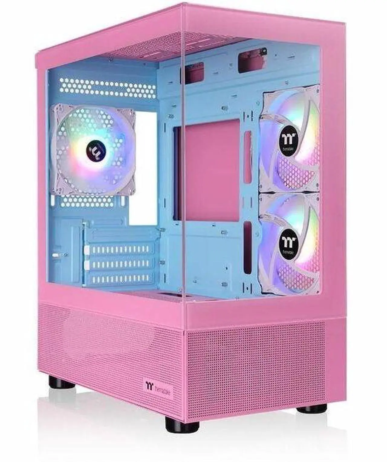 Alt view image 14 of 20 - Thermaltake View 170 TG ARGB m-ATX Chassis; 3x120mm ARGB Lite Fans Included; 280mm Radiator Support; 340mm GPU Clearance; 160mm Air Cooler Max Height; Bubble Pink; CA-1Z4-00MAWN-01