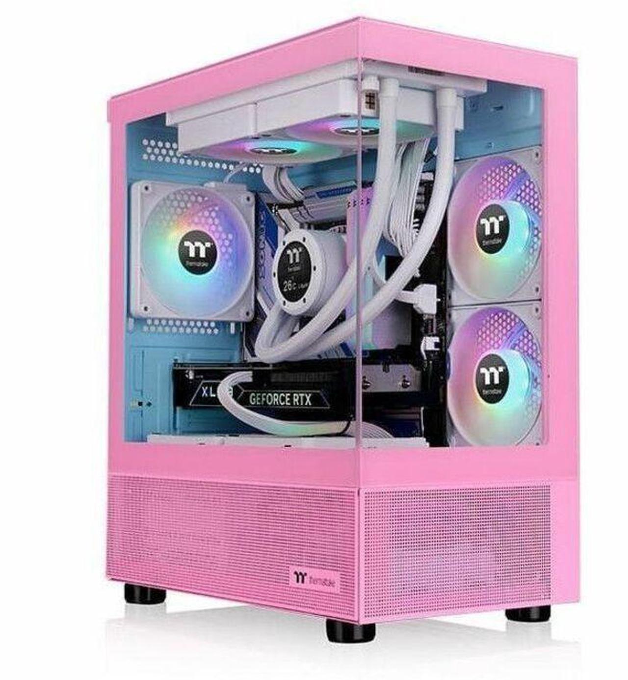 Alt view image 17 of 20 - Thermaltake View 170 TG ARGB m-ATX Chassis; 3x120mm ARGB Lite Fans Included; 280mm Radiator Support; 340mm GPU Clearance; 160mm Air Cooler Max Height; Bubble Pink; CA-1Z4-00MAWN-01