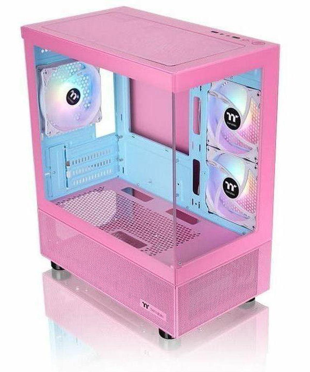 Alt view image 18 of 20 - Thermaltake View 170 TG ARGB m-ATX Chassis; 3x120mm ARGB Lite Fans Included; 280mm Radiator Support; 340mm GPU Clearance; 160mm Air Cooler Max Height; Bubble Pink; CA-1Z4-00MAWN-01