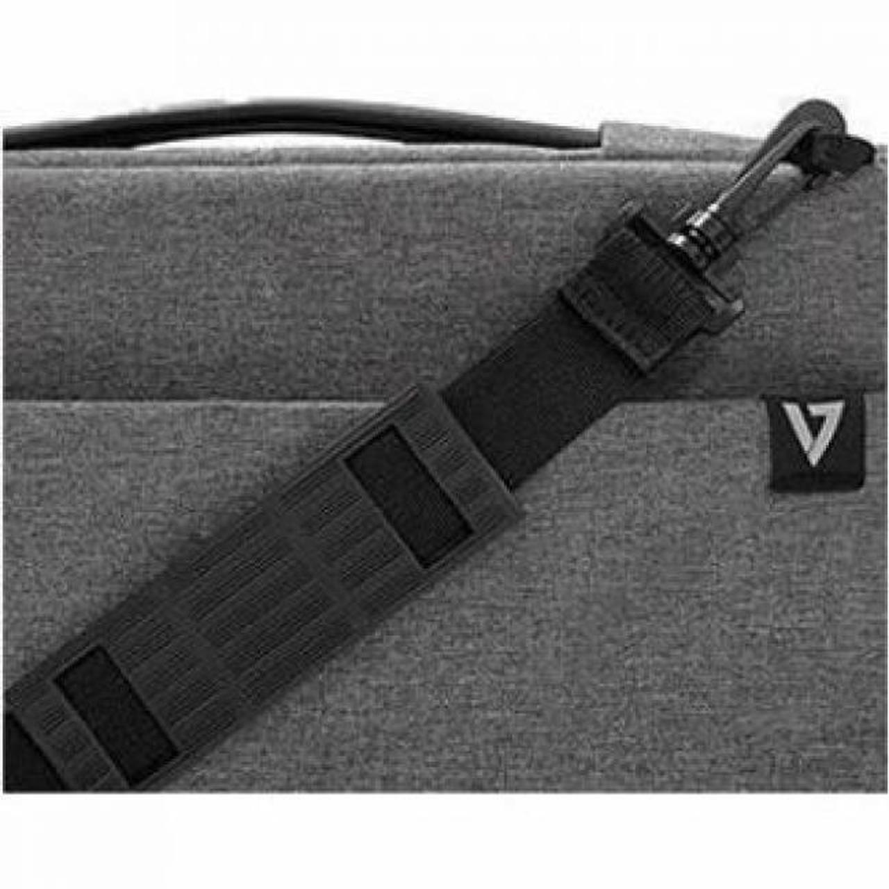 Alt view image 4 of 8 - V7 CSE14-ECO Carrying Case (Sleeve) for 14" to 14.1" Notebook - Gray - Polyethylene Terephthalate (PET) Body - Fleece Interior Material - Shoulder Strap, Handle - 1.4" Height x 10.8