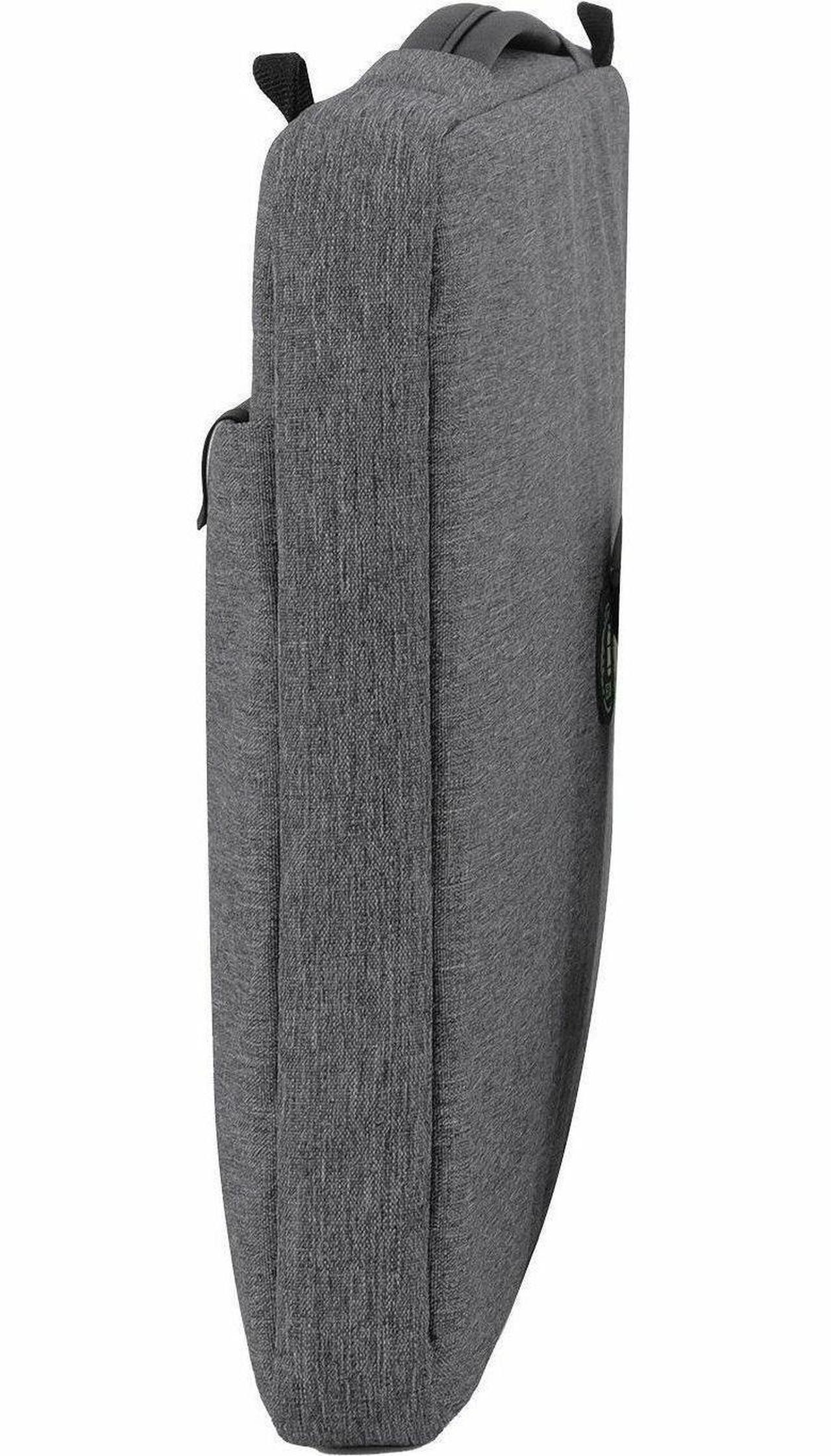 Alt view image 5 of 8 - V7 CSE14-ECO Carrying Case (Sleeve) for 14" to 14.1" Notebook - Gray - Polyethylene Terephthalate (PET) Body - Fleece Interior Material - Shoulder Strap, Handle - 1.4" Height x 10.8