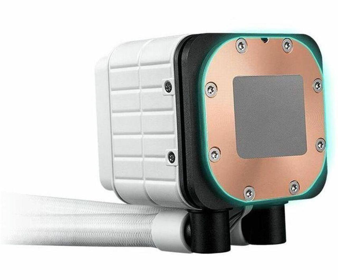 Alt view image 4 of 15 - Asus Prime LC 360 ARGB White Edition Cooling Fan/Radiator/Water Block/Pump - 3 x Fan(s) - 75.70 CFM Maximum Airflow - 2200 rpm - Liquid Cooler Cooler - Compatible Intel Socket: Socket LGA-1851, LGA-17