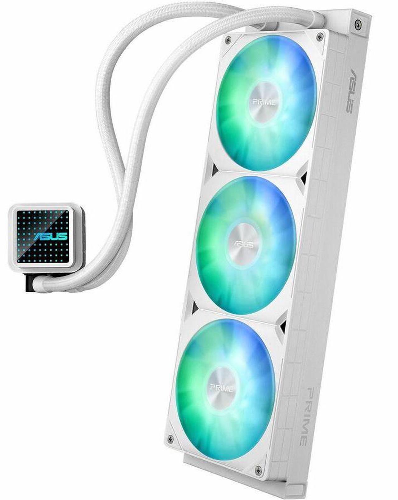 Alt view image 7 of 15 - Asus Prime LC 360 ARGB White Edition Cooling Fan/Radiator/Water Block/Pump - 3 x Fan(s) - 75.70 CFM Maximum Airflow - 2200 rpm - Liquid Cooler Cooler - Compatible Intel Socket: Socket LGA-1851, LGA-17