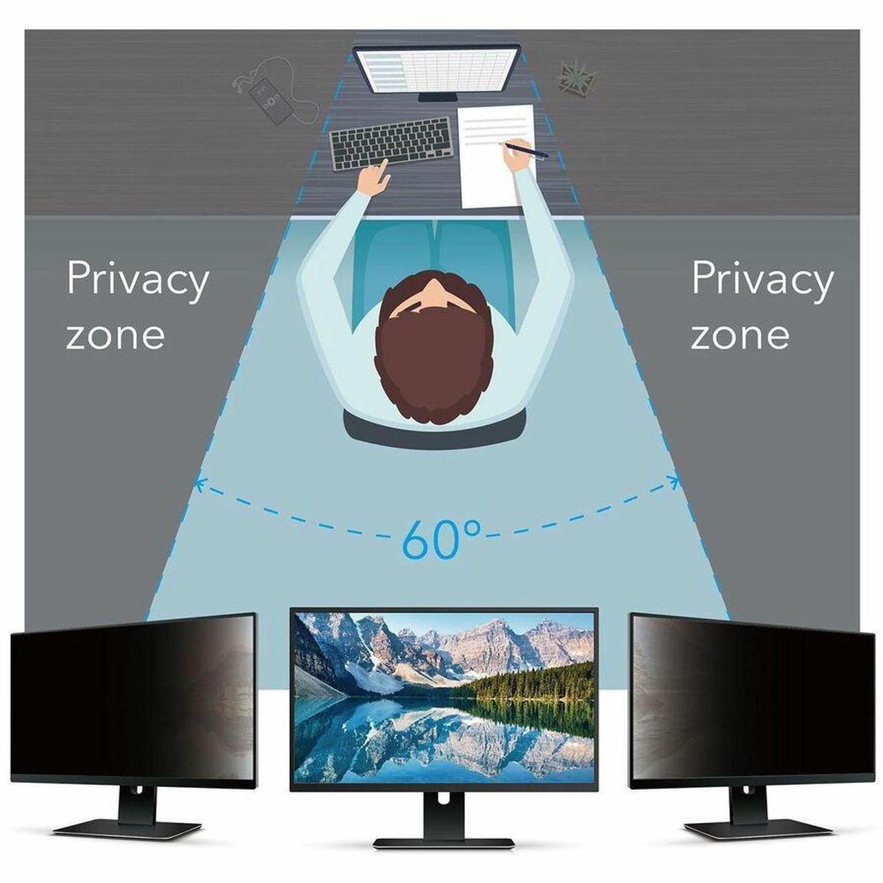 Alt view image 7 of 8 - V7 ScreenSentry 31.5" Privacy Filter for Widescreen Monitors - 16:9 Aspect Ratio - For 31.5" Widescreen LCD Monitor, Desktop/Laptop - 16:9 - Dust Resistant, Fingerprint Resistant, Scratch Re