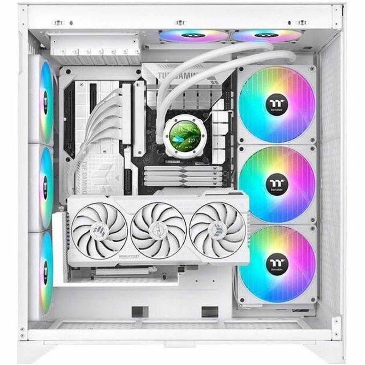 Alt view image 4 of 13 - Thermaltake TH420 V2 Ultra EX ARGB Sync All-In-One Liquid Cooler - Snow Edition - 5.51" Maximum Fan Diameter - 3 x Fan(s) - 90.30 CFM Maximum Airflow - 1800 rpm - Liquid Cooler Cooler - 9PIN - Co