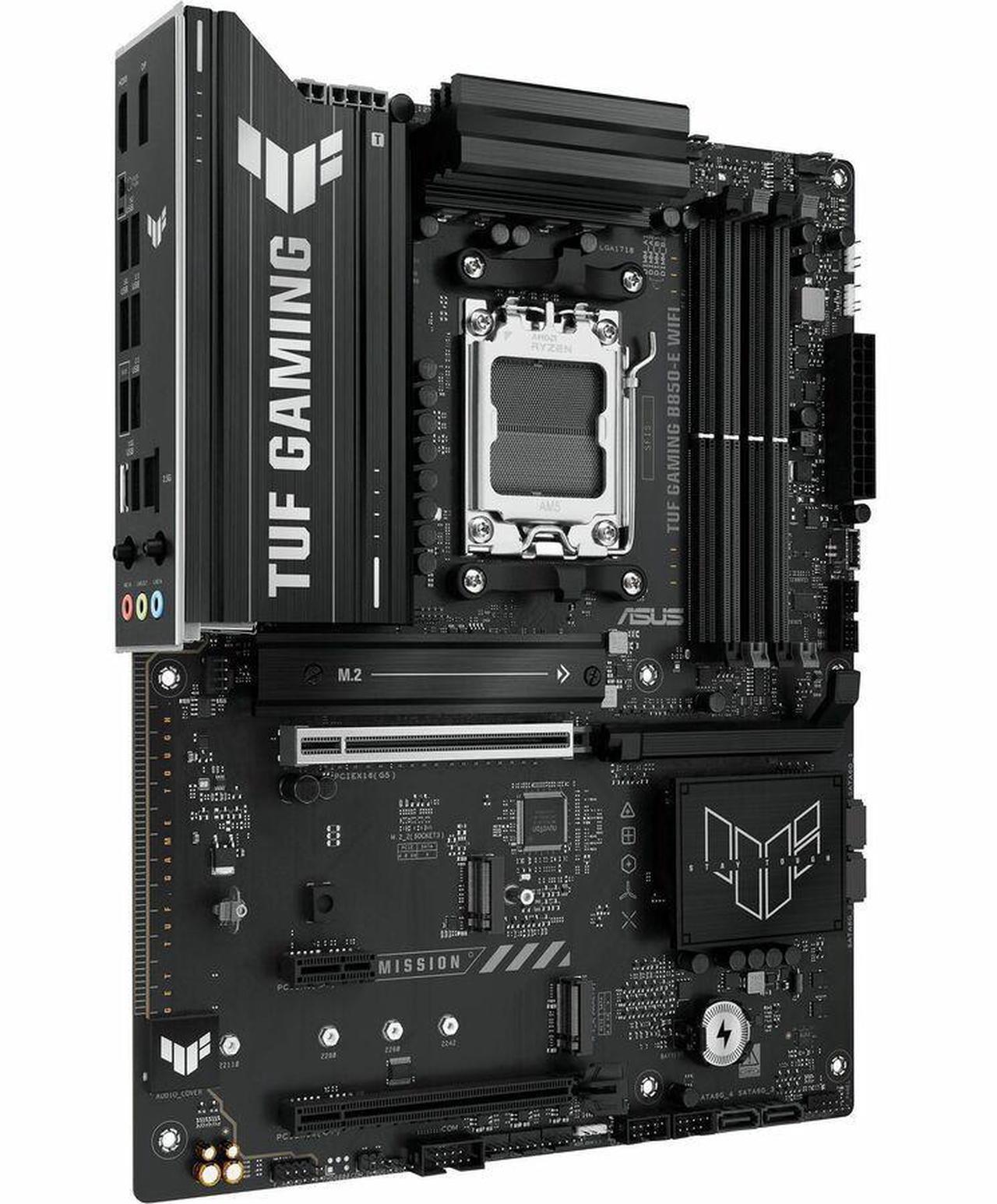 Alt view image 4 of 7 - TUF GAMING B850-E WIFI Gaming Desktop Motherboard - AMD B850 Chipset - Socket AM5 - ATX - Ryzen 7, Ryzen 8, Ryzen 9 Processor Supported - 256 GB DDR5 SDRAM Maximum RAM - DIMM, UDIMM - 4 x Memory Slots