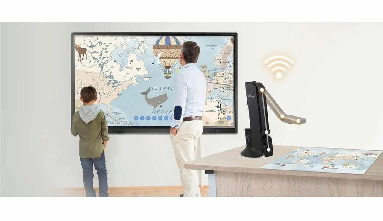 Alt view image 3 of 7 - AVerVision Mechanical Arm Wireless Visualizer (Document Camera) - CMOS  VISIM11WB