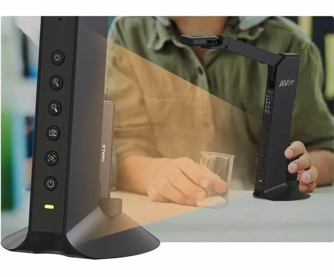 Alt view image 4 of 7 - AVerVision Mechanical Arm Wireless Visualizer (Document Camera) - CMOS  VISIM11WB