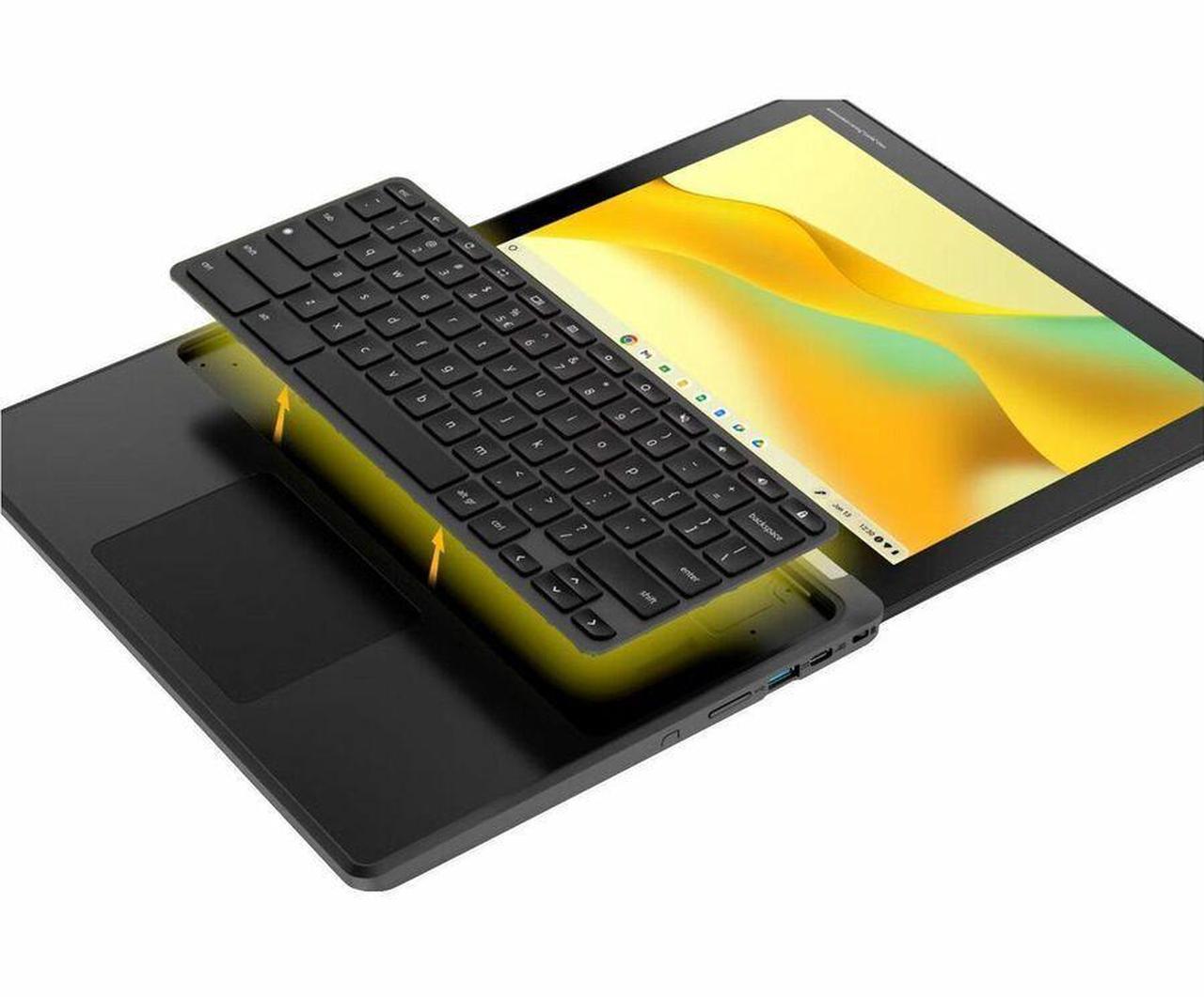 Alt view image 2 of 7 - Acer Chromebook Spin 512 R857TN R857TN-P5QA 12.2" Touchscreen Convertible 2 in 1 Chromebook - WUXGA - Intel N250 - 8 GB - 64 GB Flash Memory - English (US) Keyboard - Black - Intel Chip - 1920 x