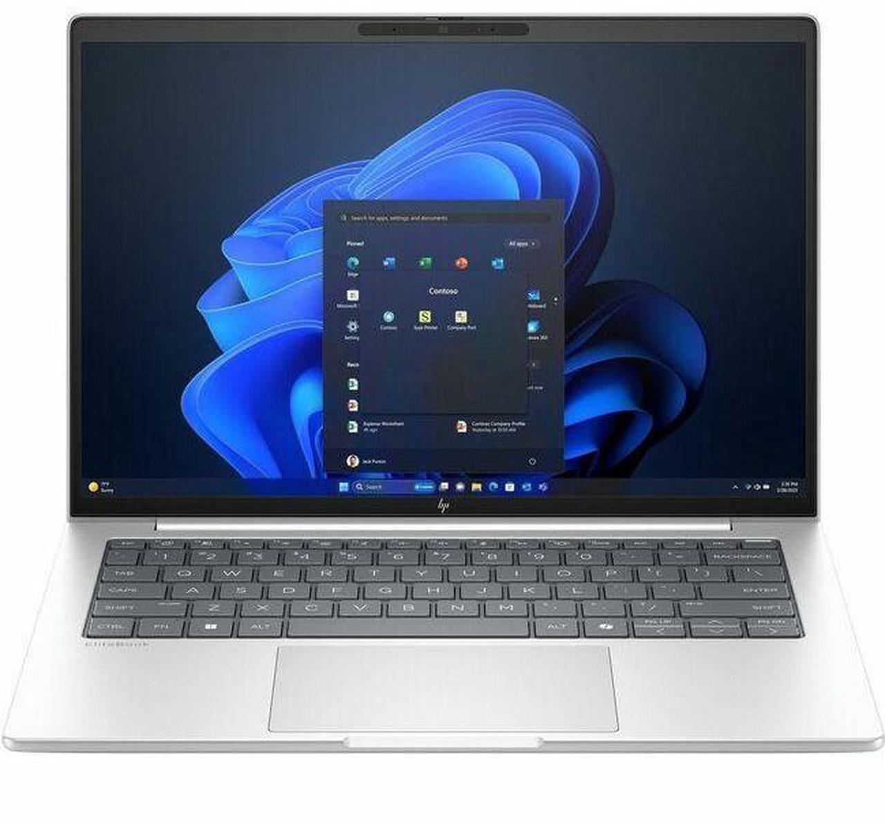 Main image of HP EliteBook 8 G1i 14" Notebook - WUXGA - Intel Core Ultra 7 255U - 32 GB - 512 GB SSD - English Keyboard - Glacier Silver - Intel Chip - 1920 x 1200 - Windows 11 Pro - Intel - In-plane Switching