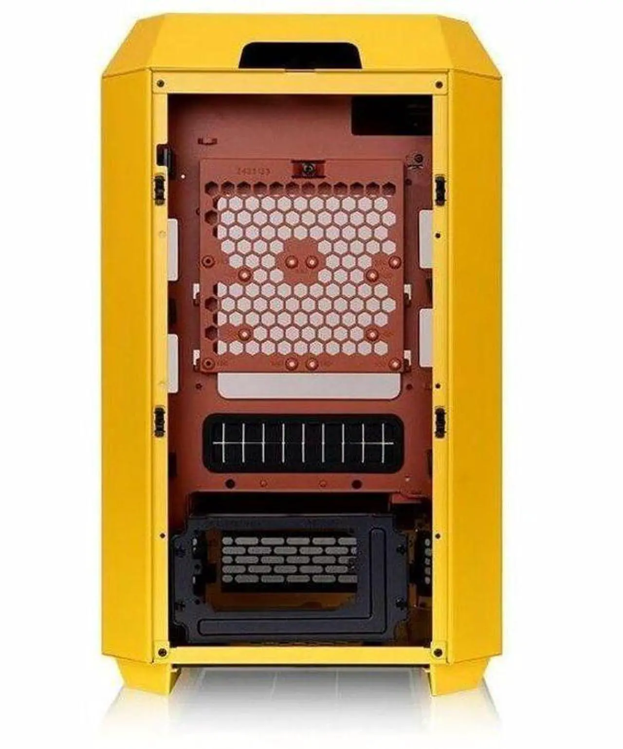 Alt view image 8 of 17 - Thermaltake Tower 250 mITX Mini Tower; 2x120mm CT Fans Included; 360mm Radiator Support; 360mm GPU Clearance; Dual Chamber; Butter Caramel; CA-1Z9-00SMWN-00