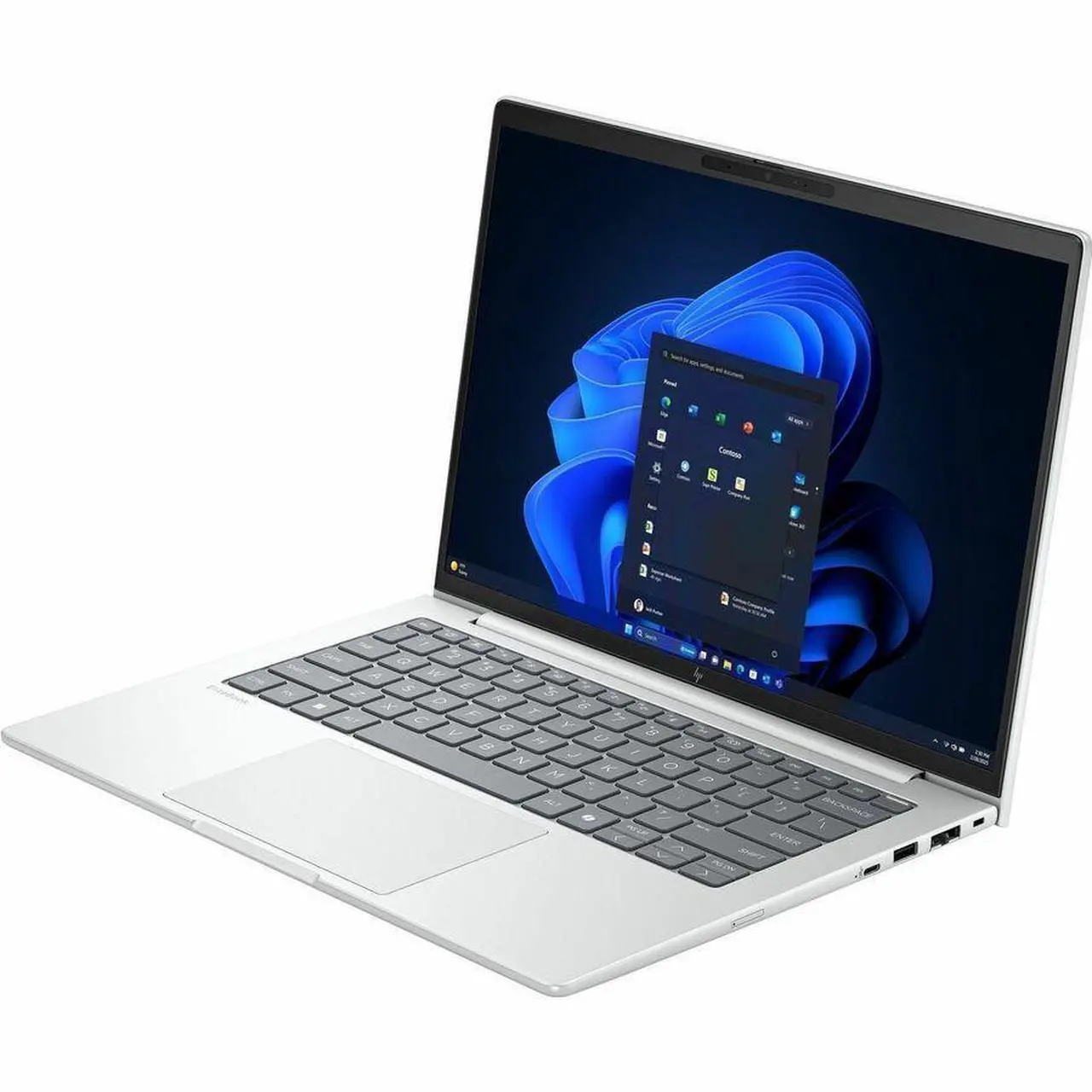 Alt view image 5 of 8 - HP EliteBook 8 G1i 14" Touchscreen Notebook - WUXGA - Intel Core Ultra 5 225U - 16 GB - 512 GB SSD - English Keyboard - Glacier Silver - Intel Chip - 1920 x 1200 - Windows 11 Pro - Intel Arc Grap