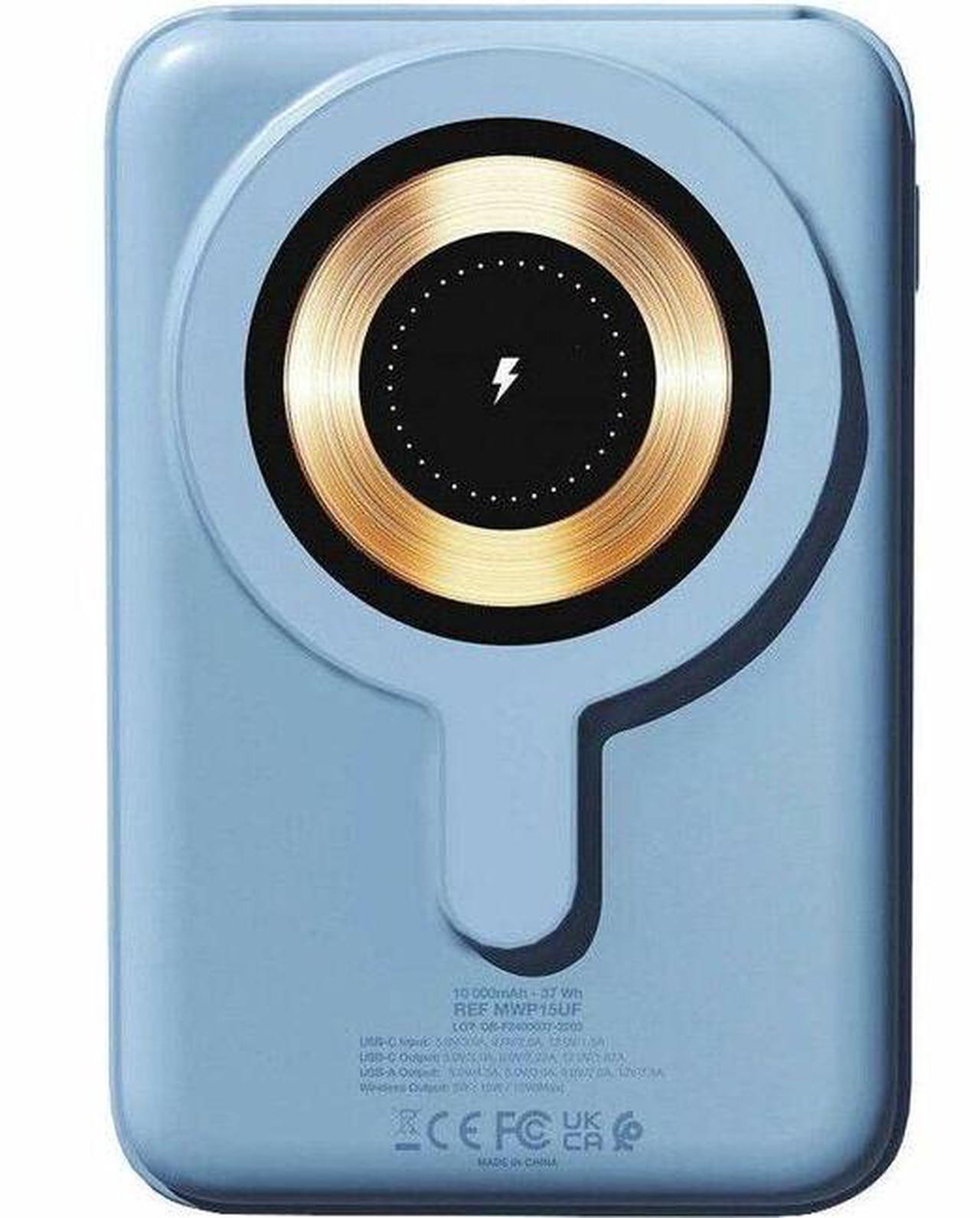Main image of Urban Factory Magnee 10000 mAh Power Bank - For Smartphone - 10000 mAh - 4.50 A, 3 A, 2.22 A, 1.67 A, 2 A, 1.50 A - USB Type-C Connector - 2 x USB - Allure Blue