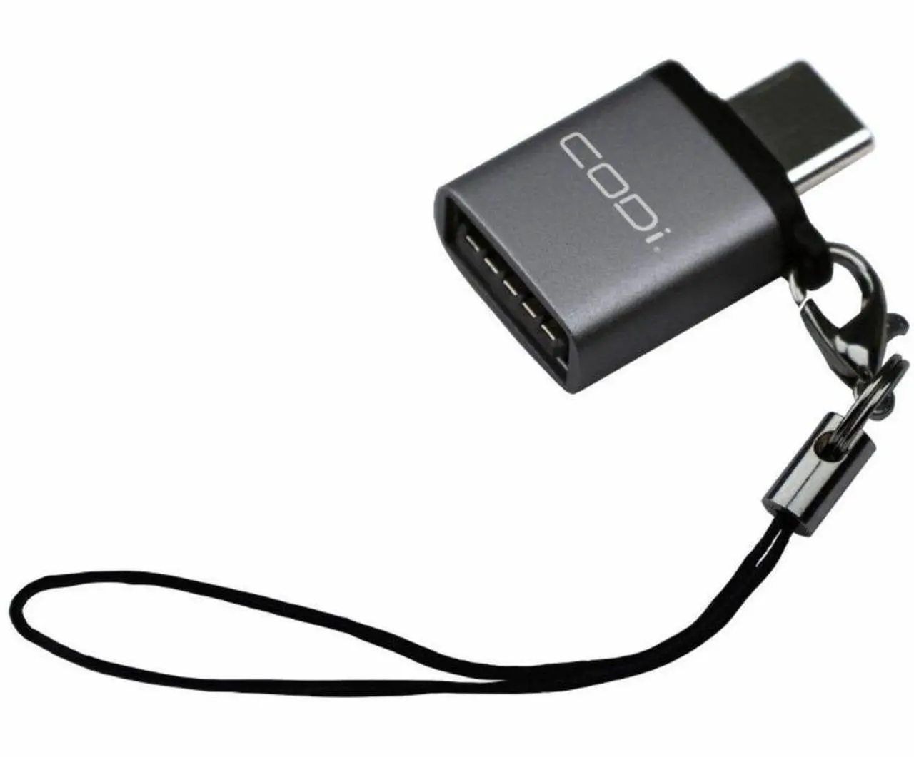 Alt view image 5 of 6 - CODi USB-C to USB-A Adapter w/ 10Gbps Data Transfer Speed - 1 x USB Type A - Female - 1 x USB Type C - Male - Space Gray