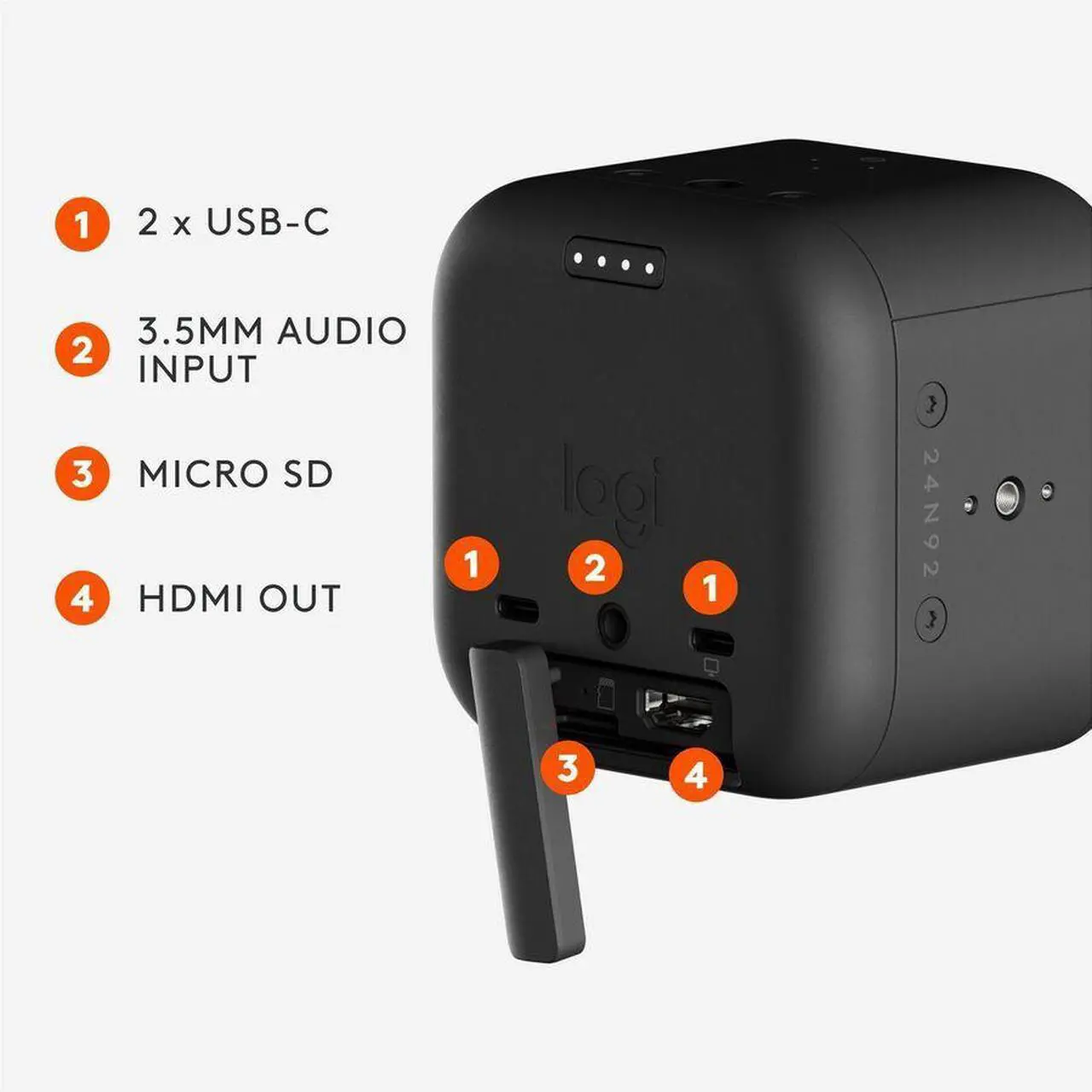 Alt view image 6 of 7 - Logitech Mevo Core Wireless Live Streaming Camera, 4K Video Camera With Interchangeable Lens, Multicam Ready, Intuitive App Control - 4K - 3840 x 2160 Video - CMOS Sensor - Auto-focus - Microphone - W