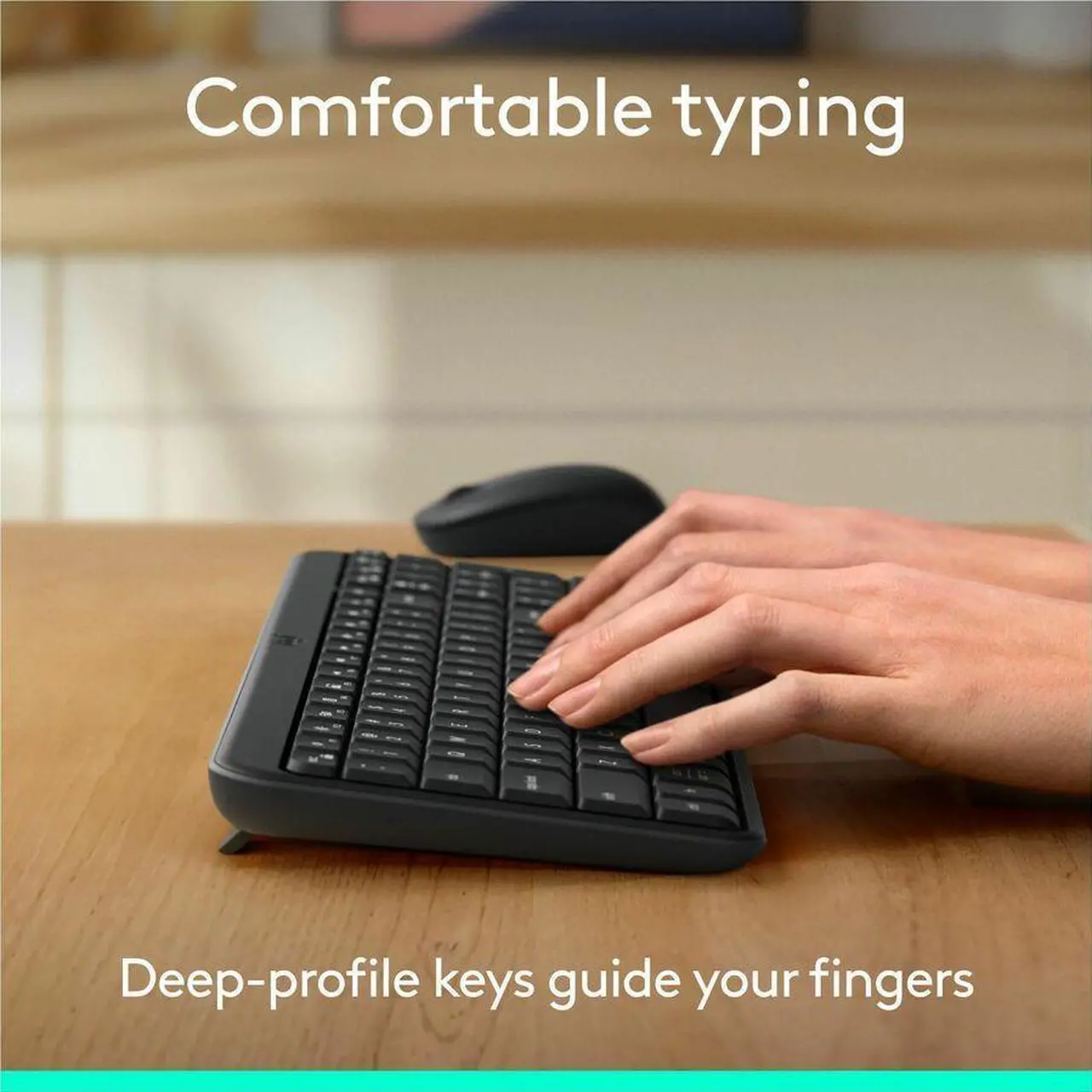 Alt view image 12 of 14 - Logitech K250 Bluetooth Keyboard with Numpad Easy Connectivity Compact Wireless Keyboard made with Recycled Plastic Spill-Resistant comfortable Keys Graphite 920013442